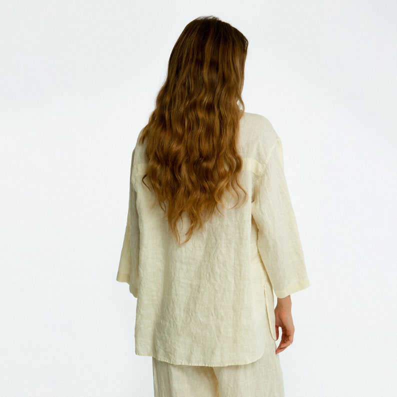 Linen Shirt and Shorts Set: Handmade Summer Bride Suit