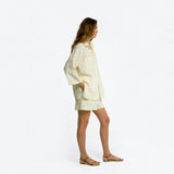 Linen Shirt and Shorts Set: Handmade Summer Bride Suit