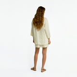 Linen Shirt and Shorts Set: Handmade Summer Bride Suit