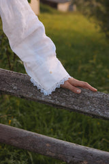 Women Linen Button Shirt, Organic Linen Blouse, Relaxed Fit Summer Top