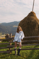 Women Linen Button Shirt, Organic Linen Blouse, Relaxed Fit Summer Top