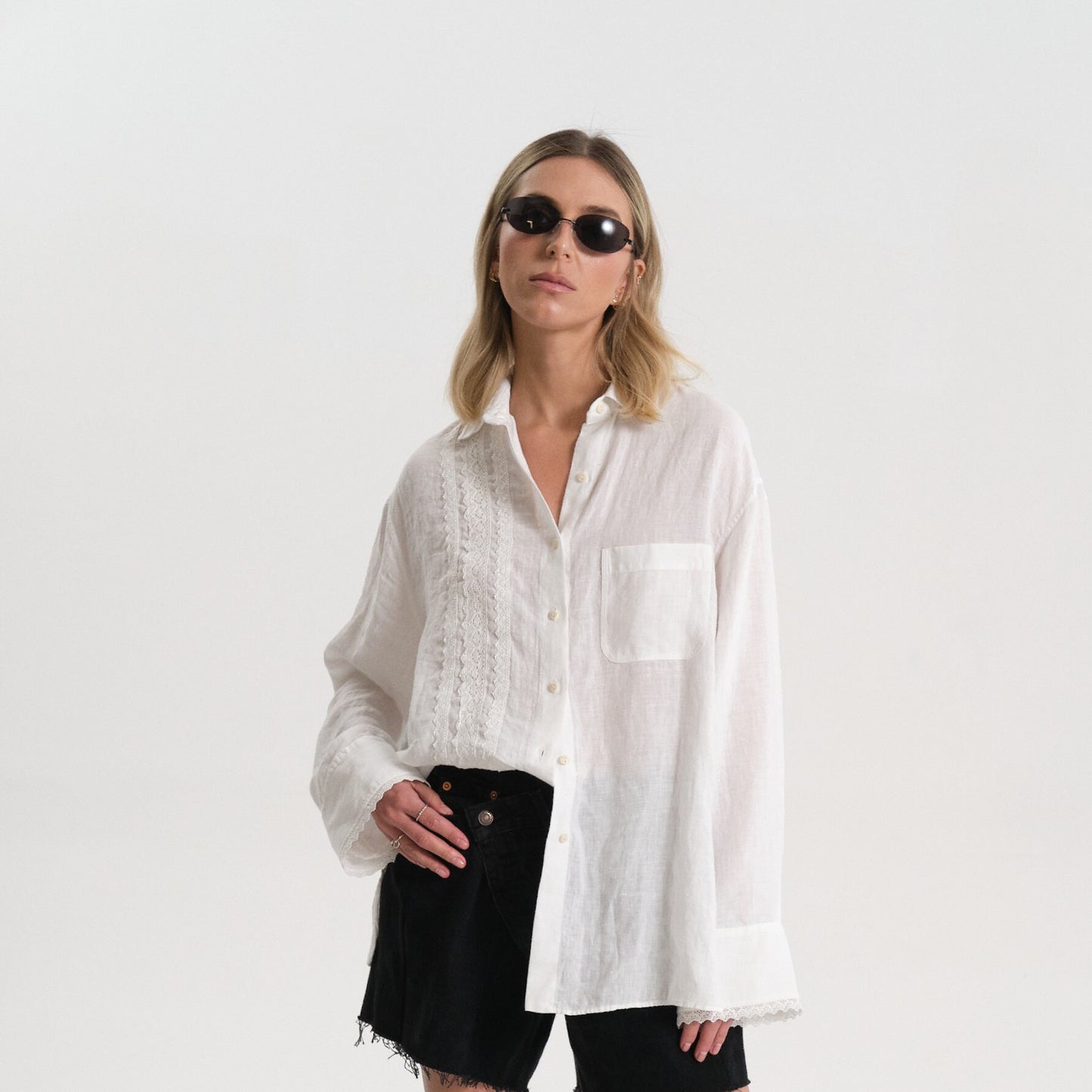 Organic Linen Shirt for Women, Relaxed Fit Summer Linen Top