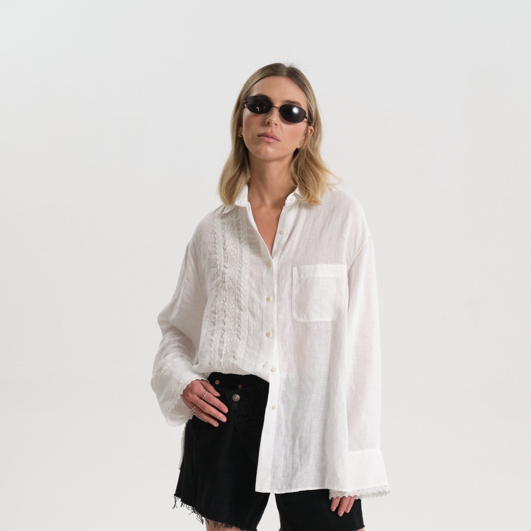 Organic Linen Shirt for Women, Relaxed Fit Summer Linen Top