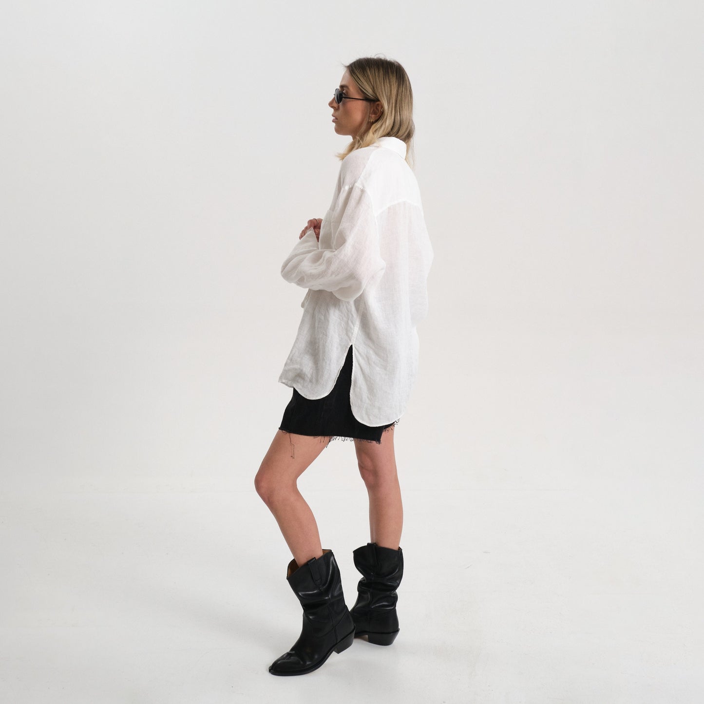 Organic Linen Shirt for Women, Relaxed Fit Summer Linen Top