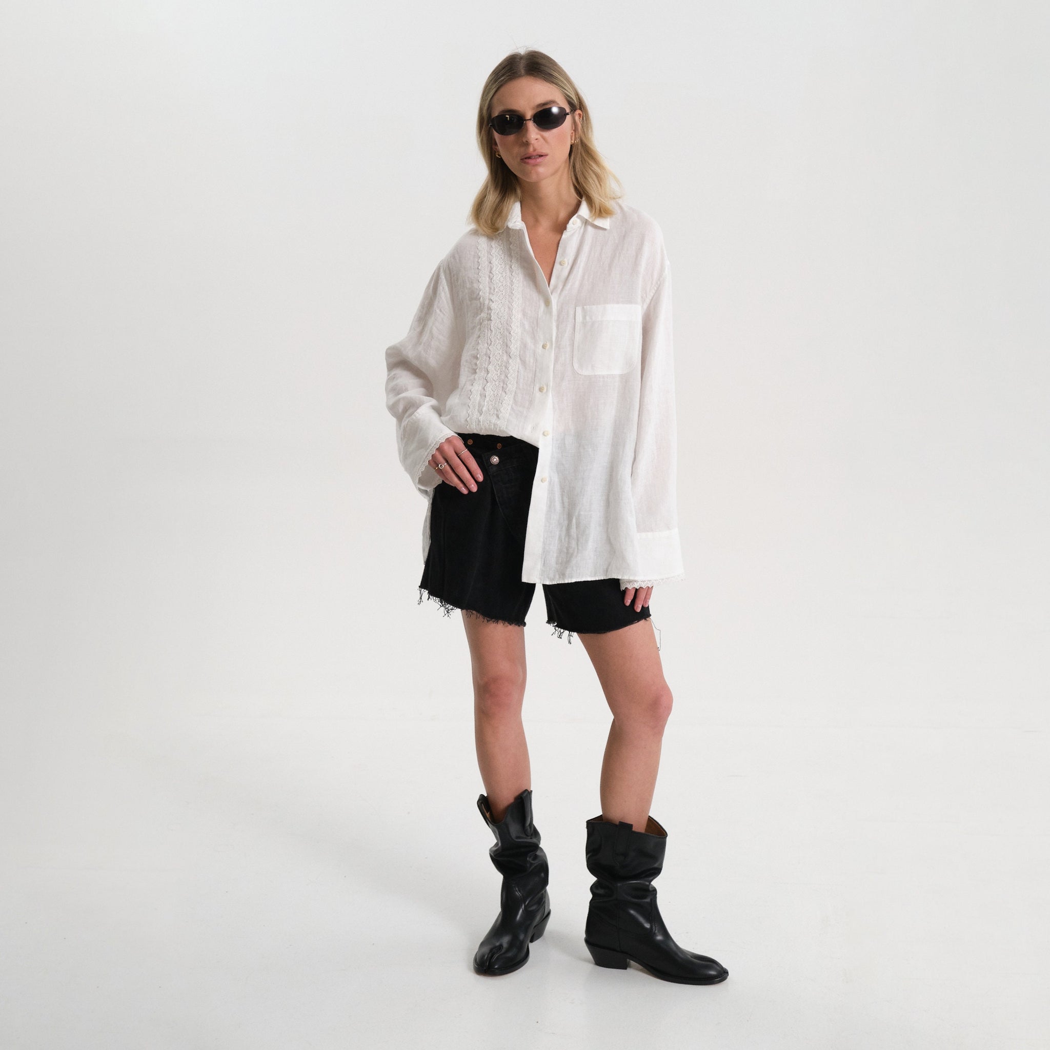 Organic Linen Shirt for Women, Relaxed Fit Summer Linen Top