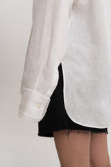 Organic Linen Shirt for Women, Relaxed Fit Summer Linen Top